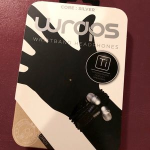 Wraps wristband headphones (silver)